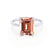PARIS - Emerald Champagne Sapphire & Diamond 950 Platinum Petite Hidden Halo