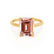PARIS - Emerald Champagne Sapphire & Diamond 18k Yellow Gold Petite Hidden Halo
