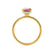 PARIS - Emerald Champagne Sapphire & Diamond 18k Yellow Gold Petite Hidden Halo