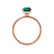 PARIS - Green Emerald & Diamond 18k Rose Gold Petite Hidden Halo
