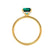 PARIS - Green Emerald & Diamond 18k Yellow Gold Petite Hidden Halo