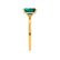 PARIS - Green Emerald & Diamond 18k Yellow Gold Petite Hidden Halo