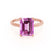 PARIS - Emerald Pink Sapphire & Diamond 18k Rose Gold Petite Hidden Halo