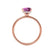PARIS - Emerald Pink Sapphire & Diamond 18k Rose Gold Petite Hidden Halo