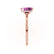 PARIS - Emerald Pink Sapphire & Diamond 18k Rose Gold Petite Hidden Halo