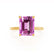 PARIS - Emerald Pink Sapphire & Diamond 18k Yellow Gold Petite Hidden Halo