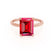 PARIS - Emerald Ruby & Diamond 18k Rose Gold Petite Hidden Halo