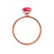 PARIS - Emerald Ruby & Diamond 18k Rose Gold Petite Hidden Halo