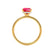 PARIS - Emerald Ruby & Diamond 18k Yellow Gold Petite Hidden Halo