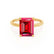 PARIS - Emerald Ruby & Diamond 18k Yellow Gold Petite Hidden Halo