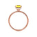PARIS - Emerald Yellow Sapphire & Diamond 18k Rose Gold Petite Hidden Halo