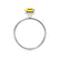 PARIS - Emerald Yellow Sapphire & Diamond 18k White Gold Petite Hidden Halo