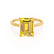 PARIS - Emerald Yellow Sapphire & Diamond 18k Yellow Gold Petite Hidden Halo