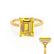 PARIS - Emerald Yellow Sapphire & Diamond 18k Yellow Gold Petite Hidden Halo
