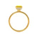 PARIS - Emerald Yellow Sapphire & Diamond 18k Yellow Gold Petite Hidden Halo