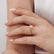 Paris Cushion Cut Lab Diamond i - colour 18k yellow gold 1.20ct hidden halo engagement ring Lily Arkwright 