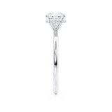 PARIS - Cushion Natural Diamond Platinum Hidden Halo Engagement Ring Lily Arkwright