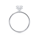 PARIS - Cushion Natural Diamond Platinum Hidden Halo Engagement Ring Lily Arkwright