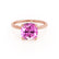 PARIS - Cushion Pink Sapphire & Diamond 18k Rose Gold Petite Hidden Halo
