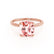 PARIS - Cushion Champagne Sapphire & Diamond 18k Rose Gold Petite Hidden Halo
