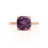 PARIS - Cushion Alexandrite & Diamond 18k Rose Gold Petite Hidden Halo