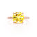 PARIS - Cushion Yellow Sapphire & Diamond 18k Rose Gold Petite Hidden Halo