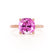 PARIS - Cushion Pink Sapphire & Diamond 18k Rose Gold Petite Hidden Halo