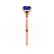 PARIS - Cushion Blue Sapphire & Diamond 18k Rose Gold Petite Hidden Halo