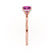 PARIS - Cushion Pink Sapphire & Diamond 18k Rose Gold Petite Hidden Halo