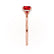 PARIS - Cushion Ruby & Diamond 18k Rose Gold Petite Hidden Halo