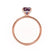 PARIS - Cushion Alexandrite & Diamond 18k Rose Gold Petite Hidden Halo