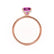 PARIS - Cushion Pink Sapphire & Diamond 18k Rose Gold Petite Hidden Halo
