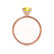 PARIS - Cushion Yellow Sapphire & Diamond 18k Rose Gold Petite Hidden Halo
