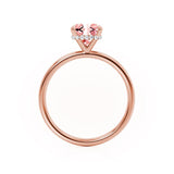 PARIS - Chatham® Cushion Champagne Sapphire & Diamond 18k Rose Gold Petite Hidden Halo