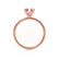 PARIS - Cushion Champagne Sapphire & Diamond 18k Rose Gold Petite Hidden Halo