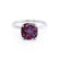 PARIS - Cushion Alexandrite & Diamond 18k White Gold Petite Hidden Halo