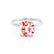 PARIS - Cushion Champagne Sapphire & Diamond 950 Platinum Petite Hidden Halo