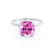 PARIS - Cushion Pink Sapphire & Diamond 950 Platinum Petite Hidden Halo
