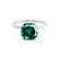 PARIS - Cushion Emerald & Diamond 950 Platinum Petite Hidden Halo