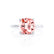 PARIS - Cushion Champagne Sapphire & Diamond 950 Platinum Petite Hidden Halo