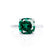 PARIS - Cushion Emerald & Diamond 950 Platinum Petite Hidden Halo