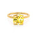 PARIS - Cushion Yellow Sapphire & Diamond 18k Yellow Gold Petite Hidden Halo