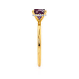 PARIS - Chatham® Cushion Alexandrite & Diamond 18k Yellow Gold Petite Hidden Halo