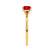 PARIS - Cushion Ruby & Diamond 18k Yellow Gold Petite Hidden Halo