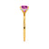 PARIS - Cushion Pink Sapphire & Diamond 18k Yellow Gold Petite Hidden Halo