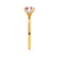 PARIS - Cushion Champagne Sapphire & Diamond 18k Yellow Gold Petite Hidden Halo