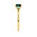 PARIS - Cushion Emerald & Diamond 18k Yellow Gold Petite Hidden Halo