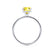 PARIS - Cushion Yellow Sapphire & Diamond 18k White Gold Petite Hidden Halo