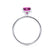 PARIS - Cushion Pink Sapphire & Diamond 950 Platinum Petite Hidden Halo