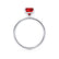 PARIS - Cushion Ruby & Diamond 950 Platinum Petite Hidden Halo